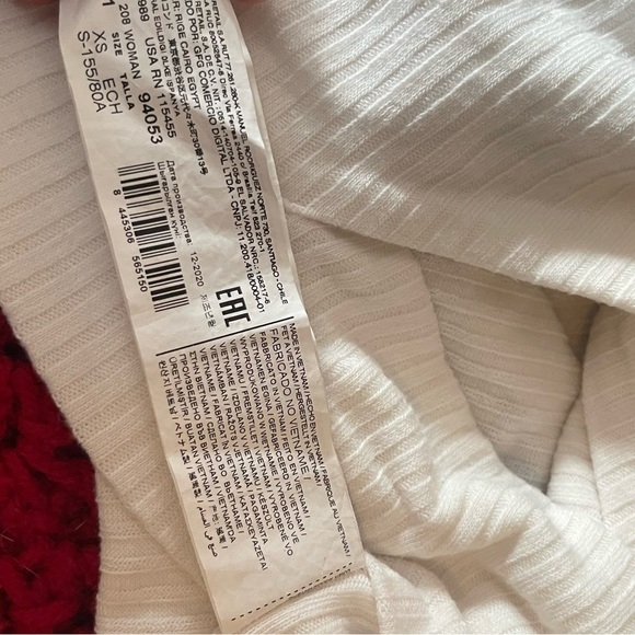 Mango Open Back Blouse Size Small- White- NWOT - Picture 4 of 8